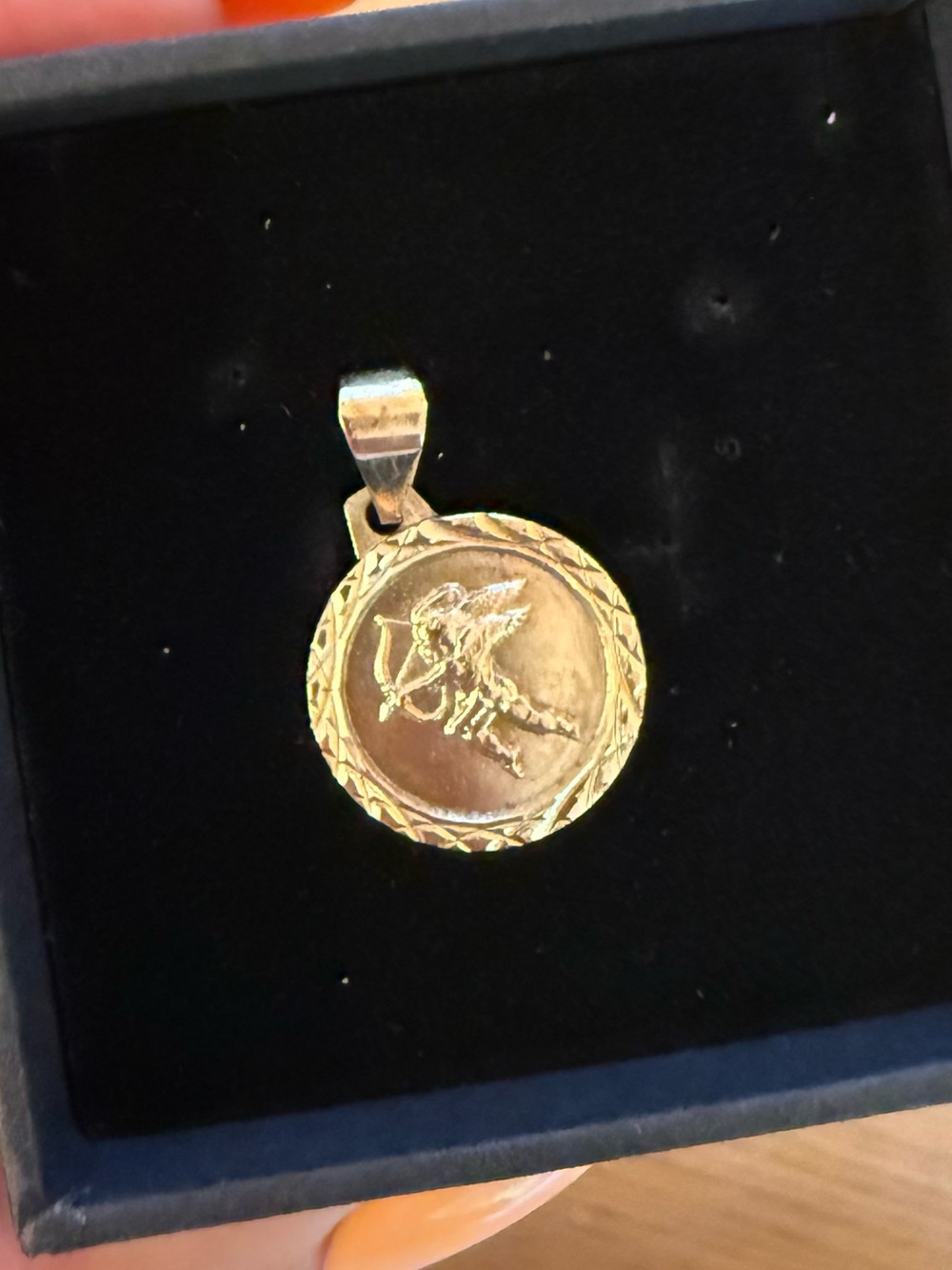 Child of Wild Gold Cupid Medallion Charm/Pendant